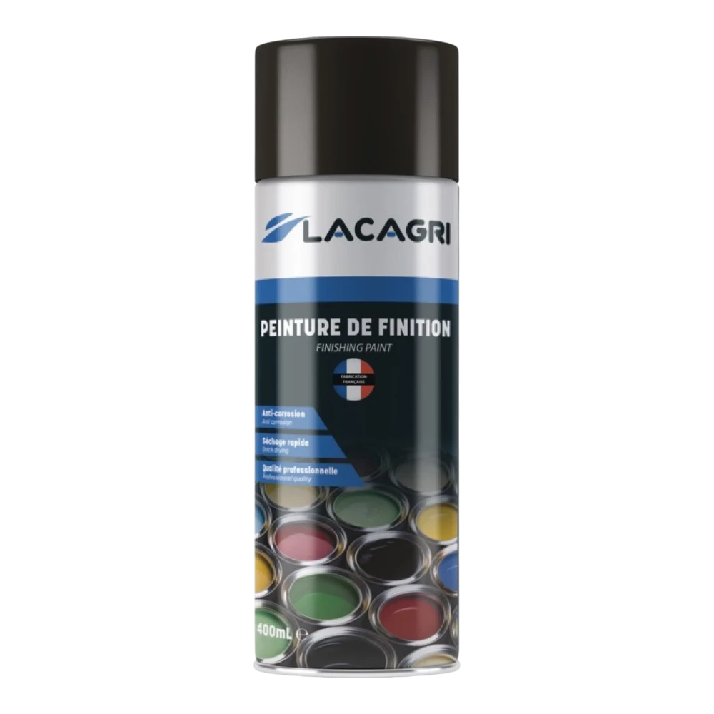 Lacagri 3-in-1 Lackspray Schwarz seidenmatt – 400 ml – Produktabbildung