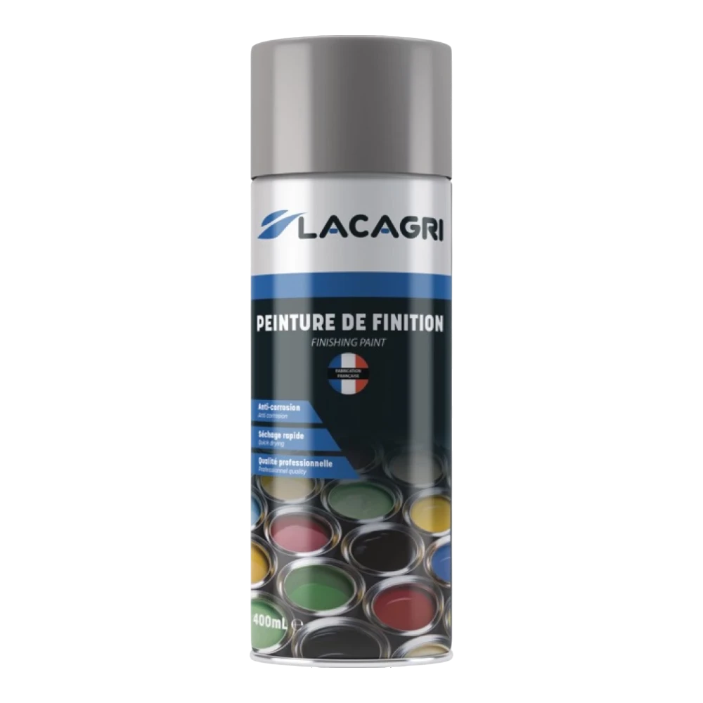 Lacagri 3-in-1 Lackspray Metallgrau für FENDT – 400 ml – Produktabbildung