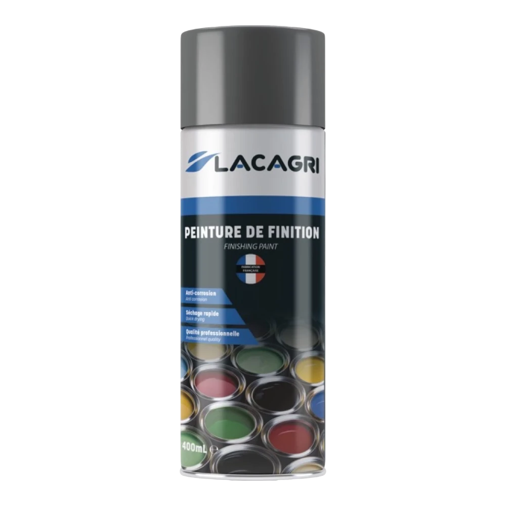 Lacagri 3-in-1 Lackspray Verkehrsgrau B RAL 7043 für EVRARD / KRAMER – 400 ml – Produktabbildung