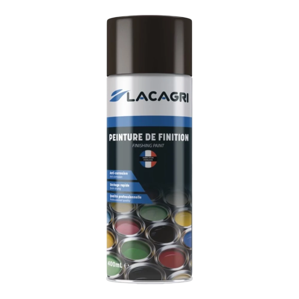Lacagri 3-in-1 Lackspray Graubraun RAL 8019 für MASSEY FERGUSON – nach 1988 Chassis – 400 ml – Produktabbildung