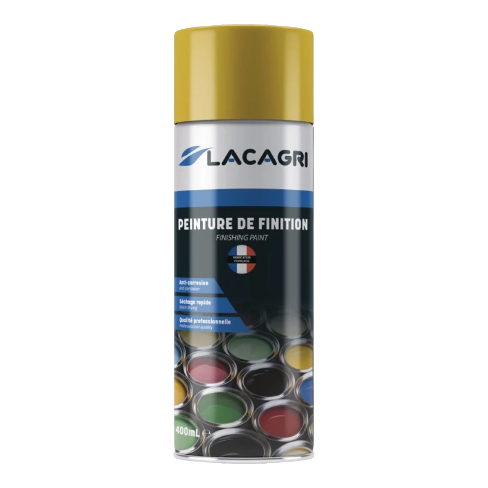 Lacagri 3-in-1 Lackspray Gelb für CATERPILLAR / JCB – 400 ml – Produktabbildung