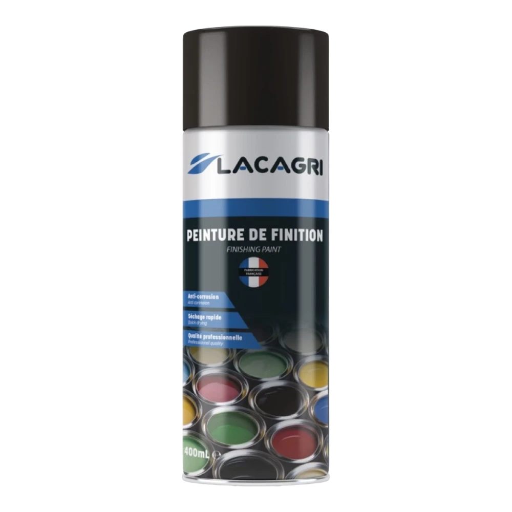 Lacagri 3-in-1 Lackspray Schwarz glänzend – 400 ml – Produktabbildung