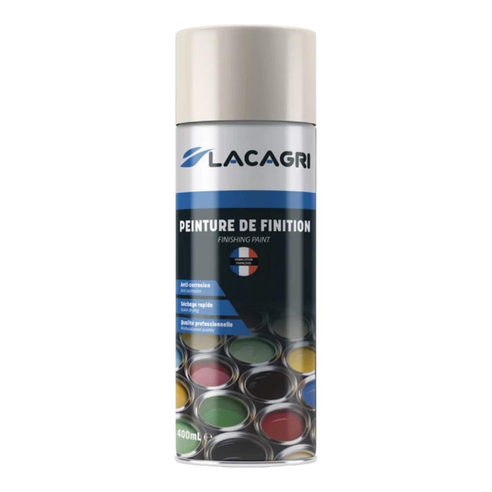Lacagri 3-in-1 Lackspray Cremeweiß RAL 9001 – 400 ml – Produktabbildung