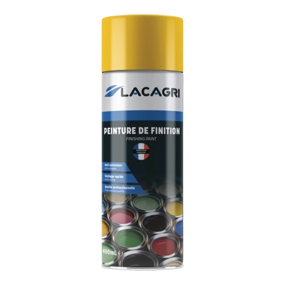 Lacagri 3-in-1 Lackspray Gelb für LUCAS – neuer Farbton – 400 ml – Produktabbildung