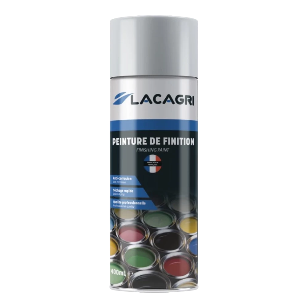 Lacagri 3-in-1 Lackspray Metallgrau für MC CORMICK – Felgen – 400 ml – Produktabbildung
